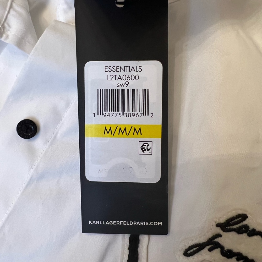 Brand new Karl Lagerfeld / long sleeve shirt/ white and black